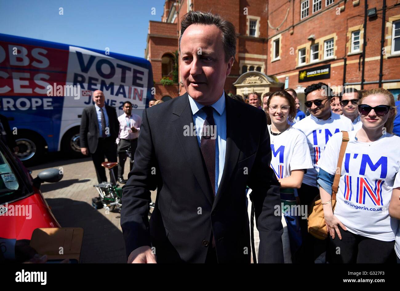 Prime Minister David Cameron during a Britain Stronger In Europe campaign  event at the Oval cricket ground in London Stock Photo - Alamy