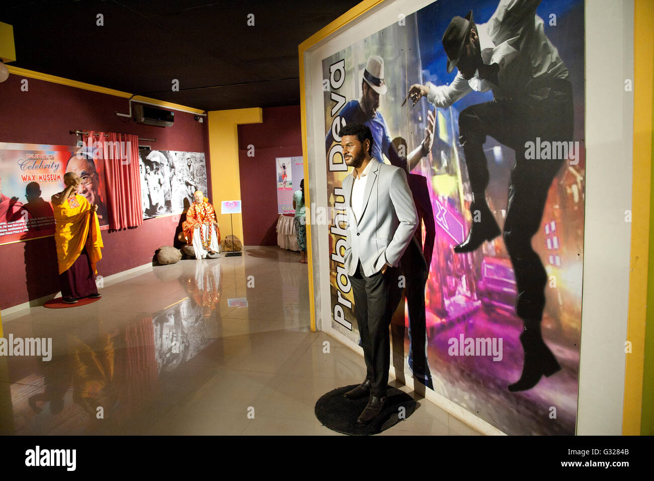 The image of Prabhu Deva wax statue in Lonavala wax Museum, India Stock