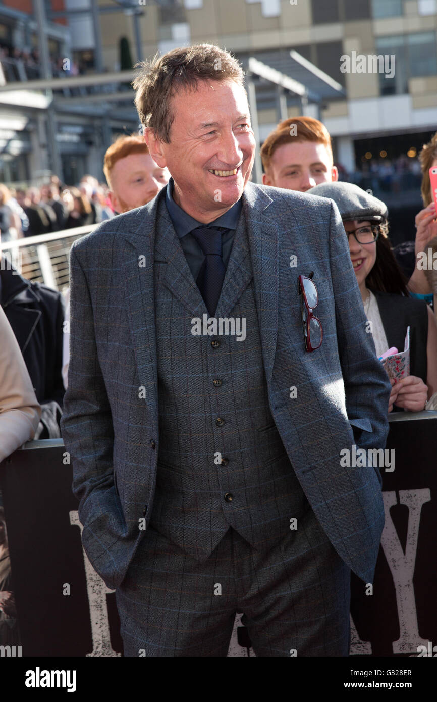 Steven Knight, writer and creator of Peaky Blinders at the premiere of season three in Birmingham Stock Photo