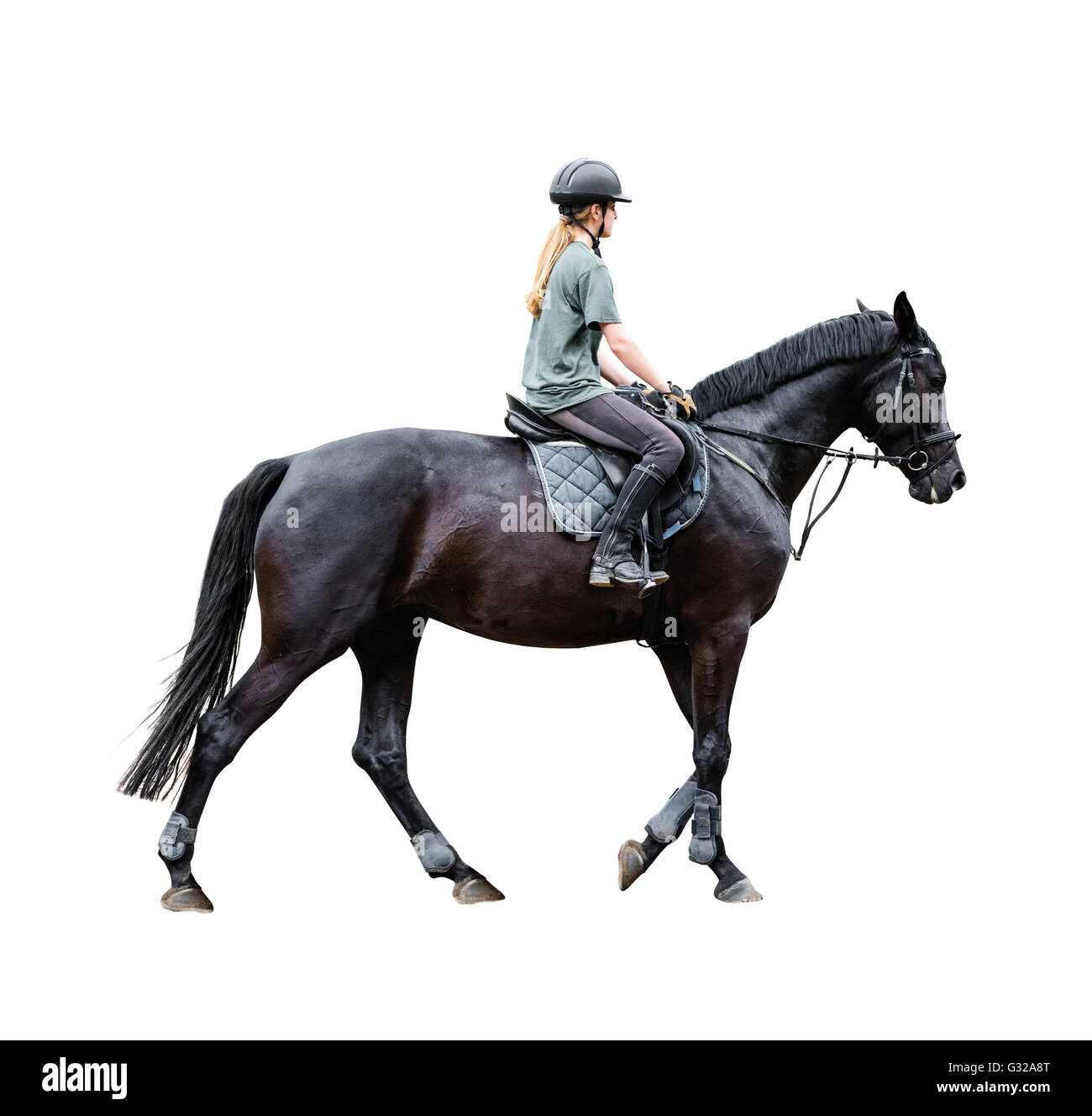 Riding on a white
