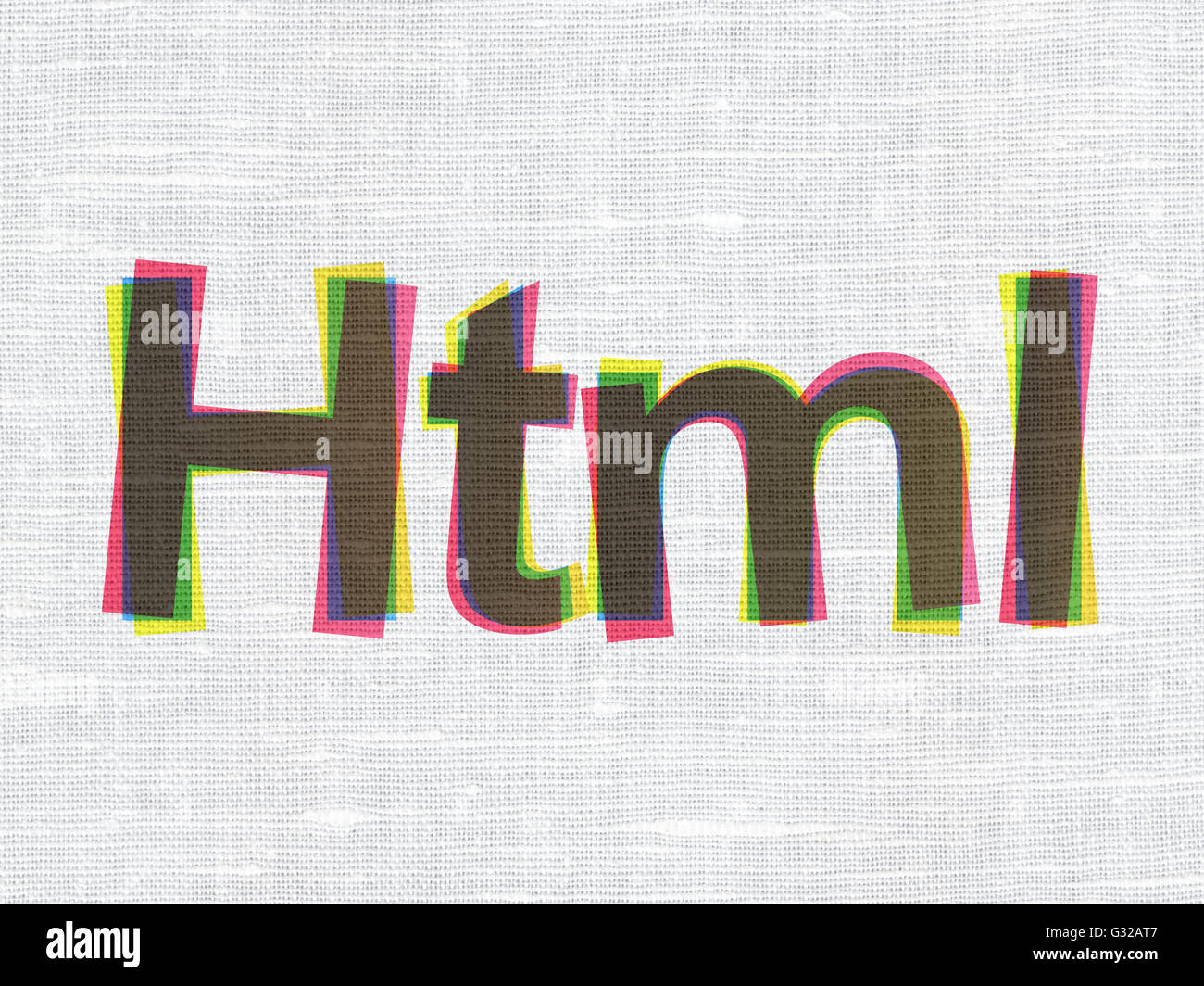 Programming concept: Html on fabric texture background Stock Photo - Alamy