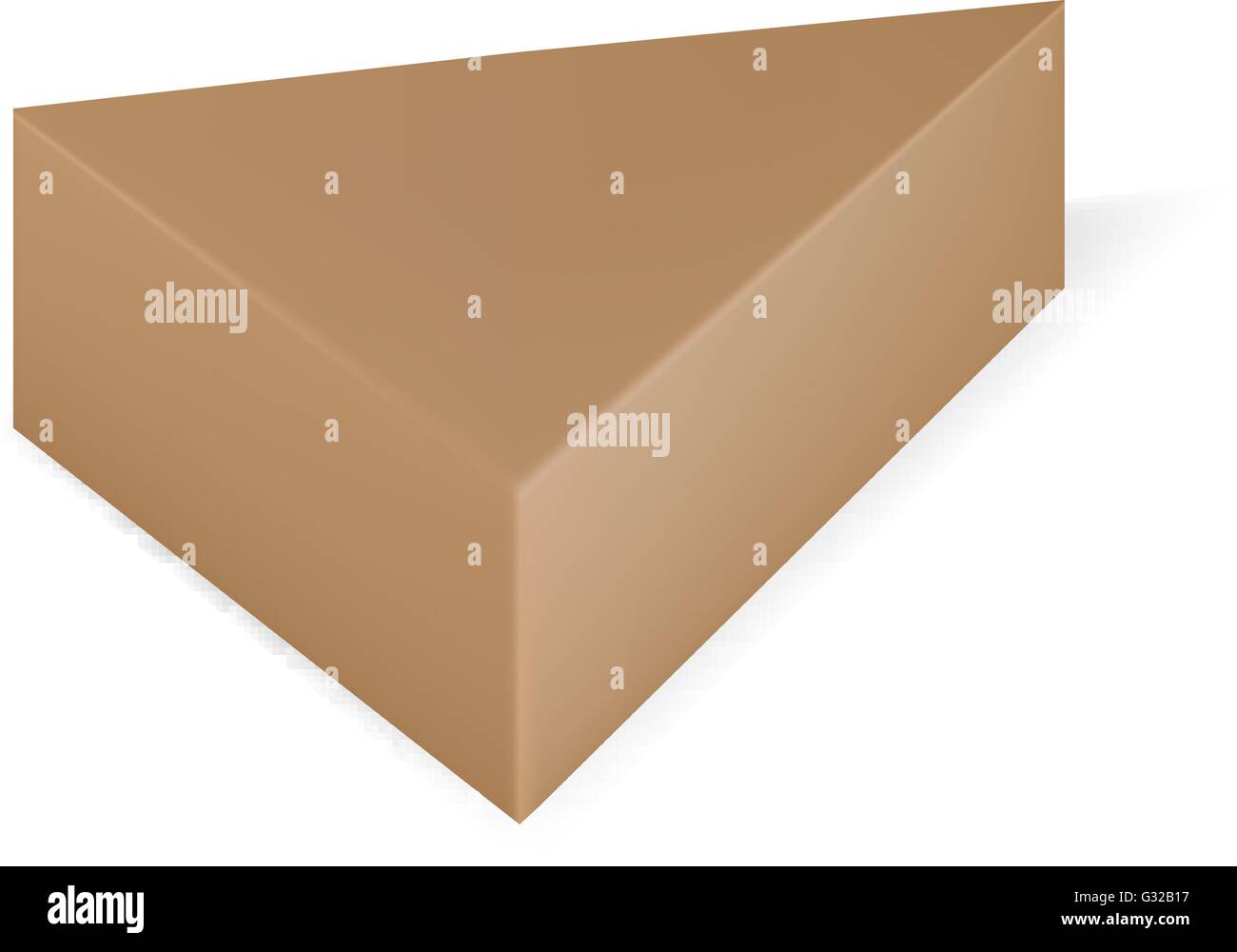 Download Vector Packaging Brown Triangle Packaging Box On Isolated White Background Mock Up Template Ready For Design Stock Vector Image Art Alamy
