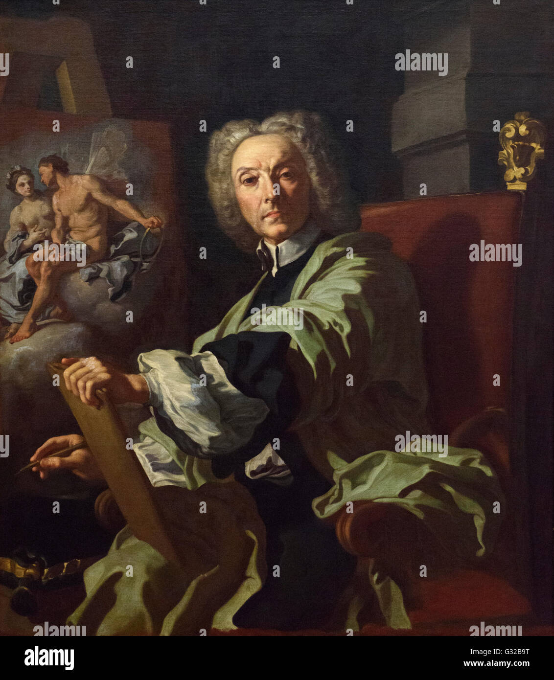 Francesco Solimena (1657-1747), Self Portrait, ca. 1720. Stock Photo