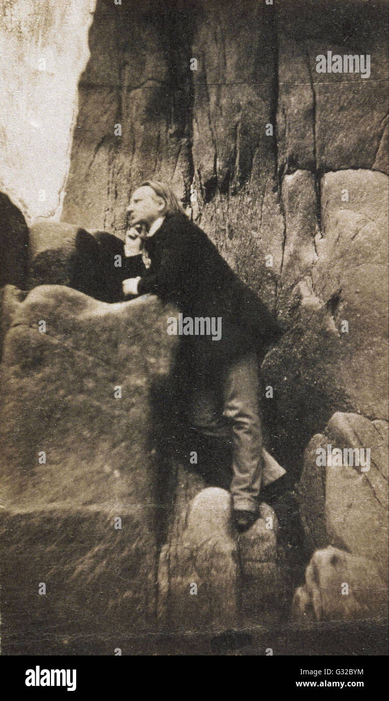 Charles Hugo - Victor Hugo on the Rock of the Exiles   - Musée d’Orsay, Paris Stock Photo