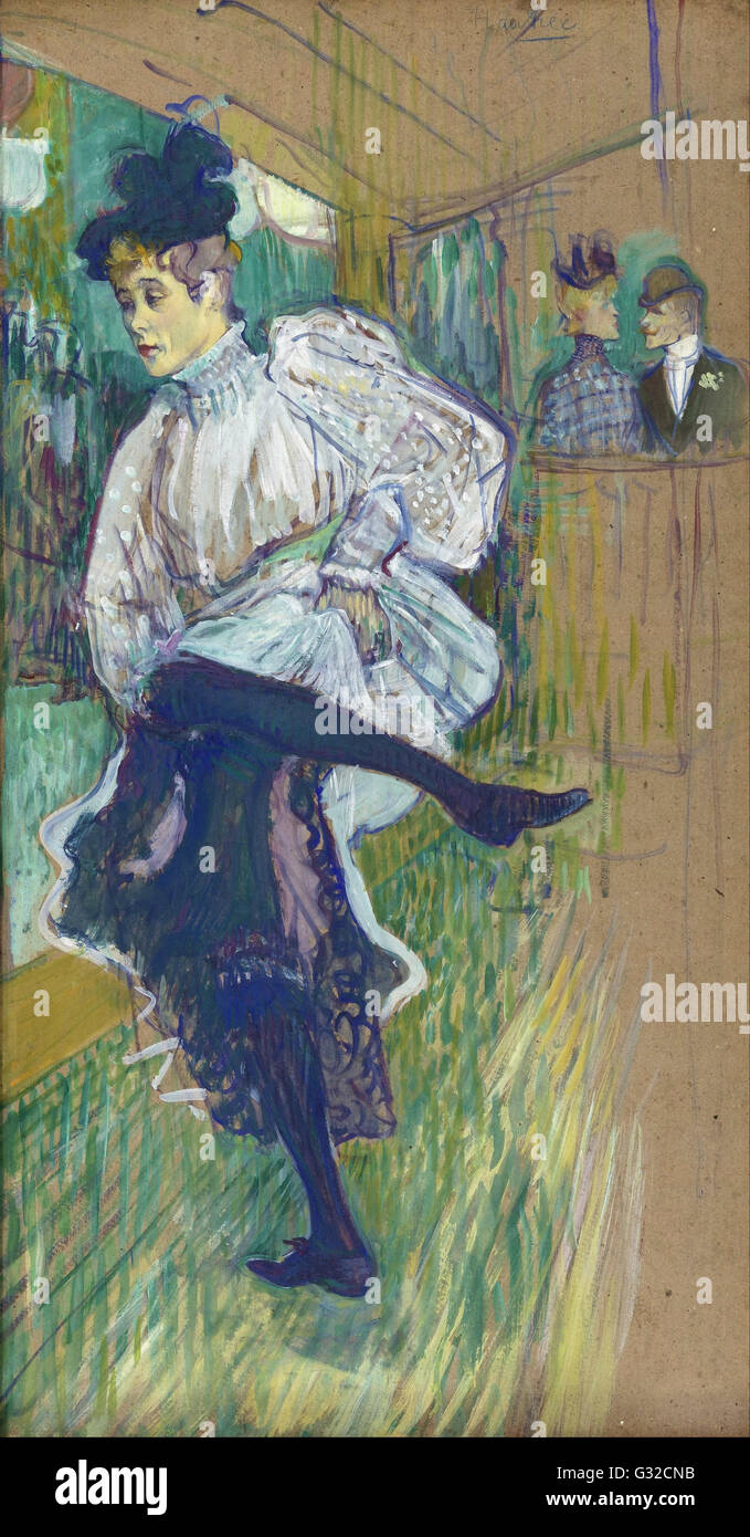Henri de Toulouse-Lautrec - Jane Avril Dancing   - Musée d’Orsay, Paris Stock Photo