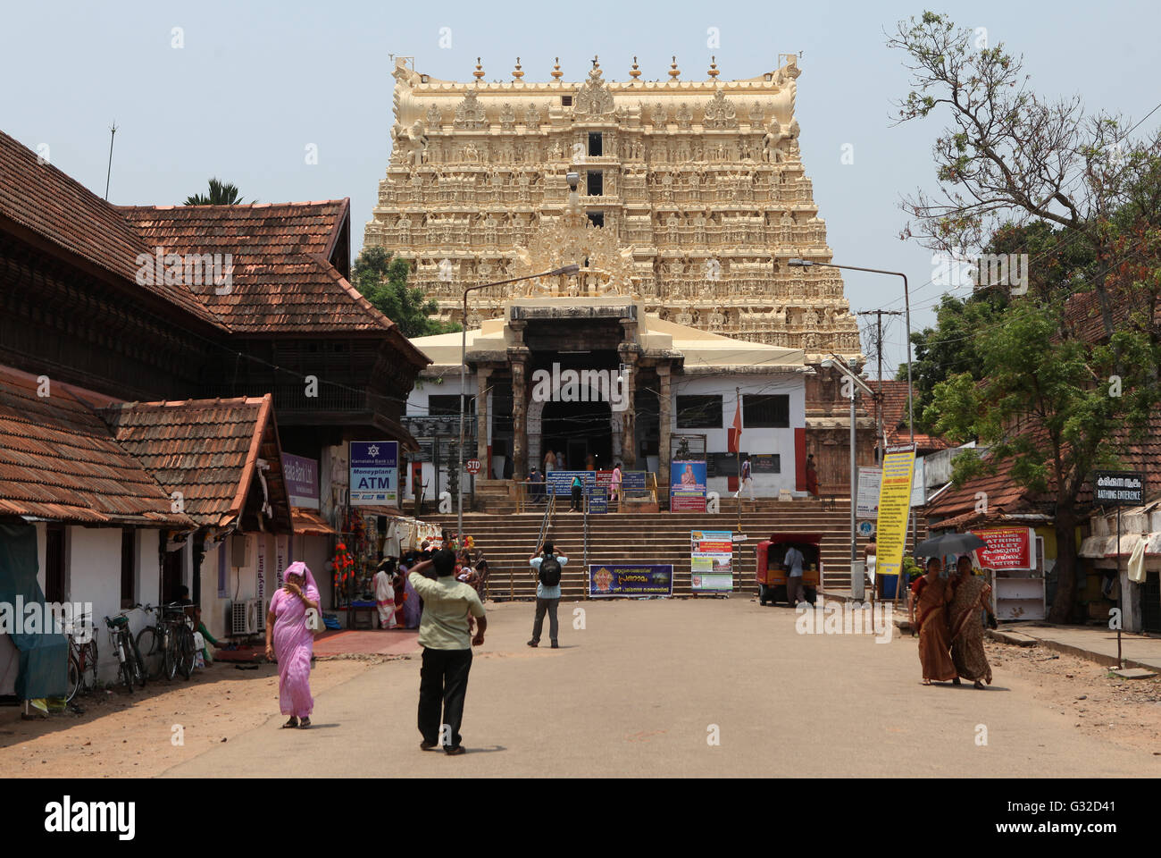 Sri Padmanabhaswamy Temple, Hindu temple in the former Fort of Thiruvananthapuram, Trivandrum, Kerala, India, Asia Stock Photo