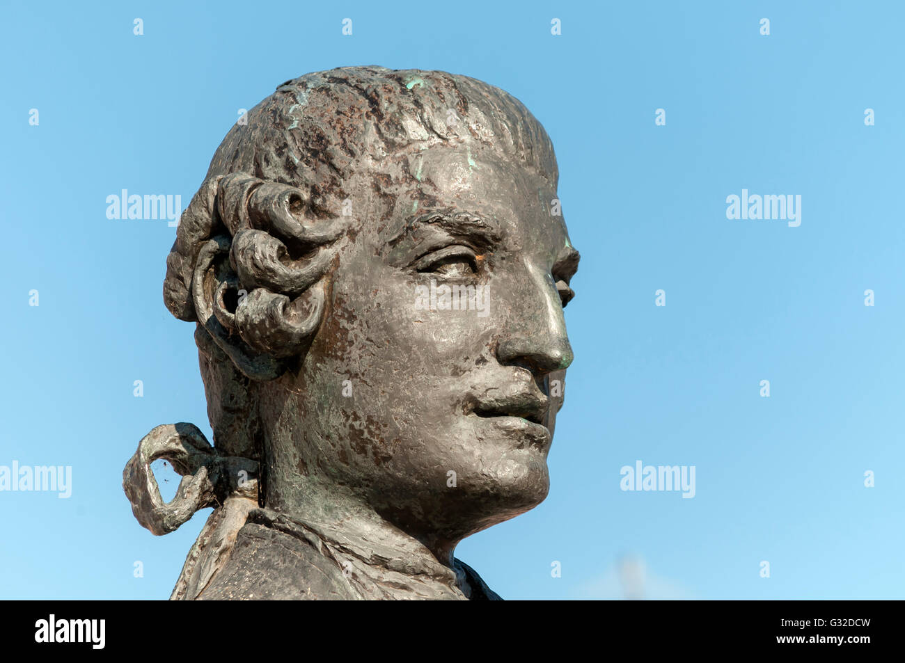 Statue of Baldassare Galuppi, Burano, Venice, Veneto, Italy, Europe Stock Photo