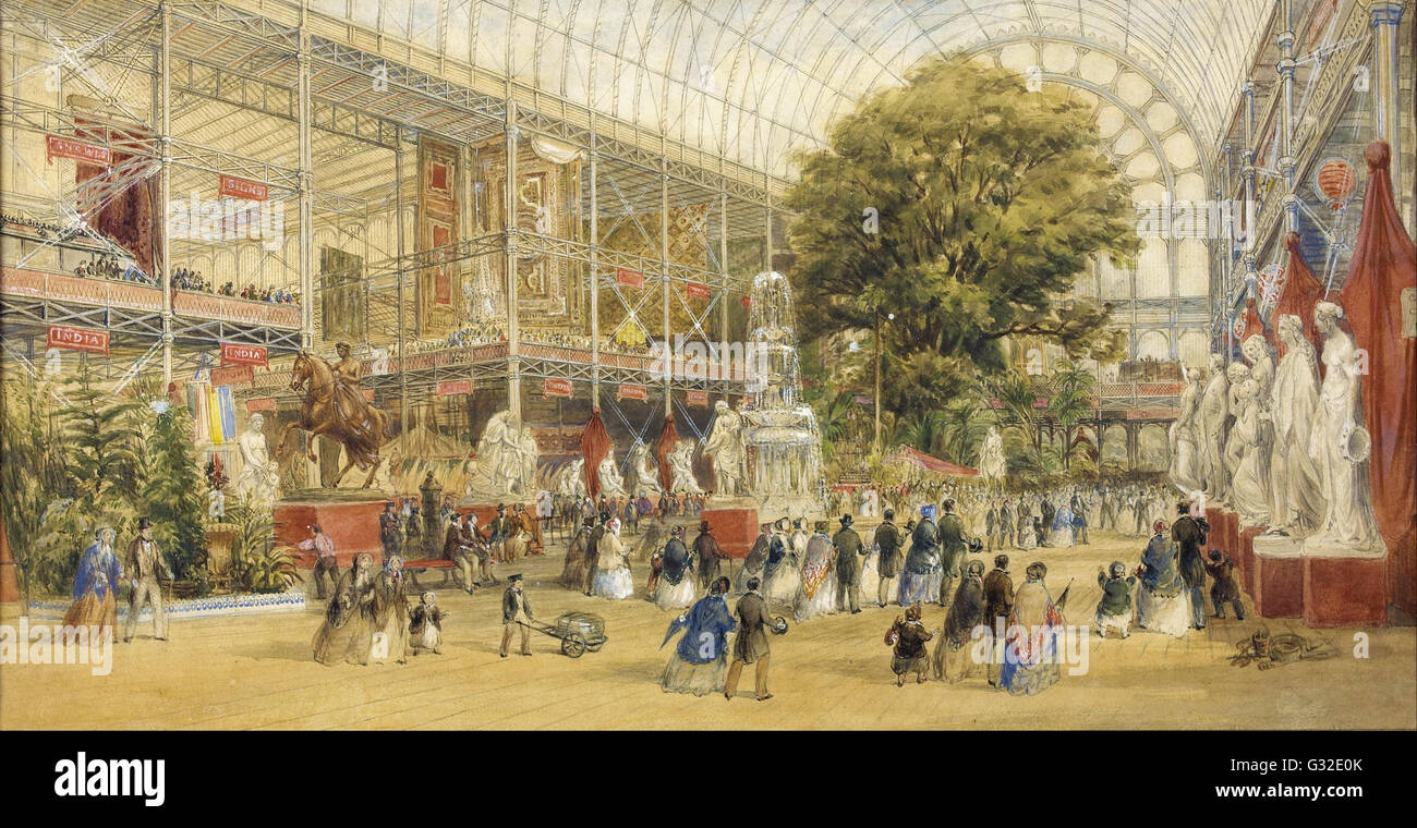 Thomas Abel Prior - Queen Victoria opening the 1851 Universal Exhibition, at the Crystal Palace in London   - Musée d’Orsay, Paris Stock Photo