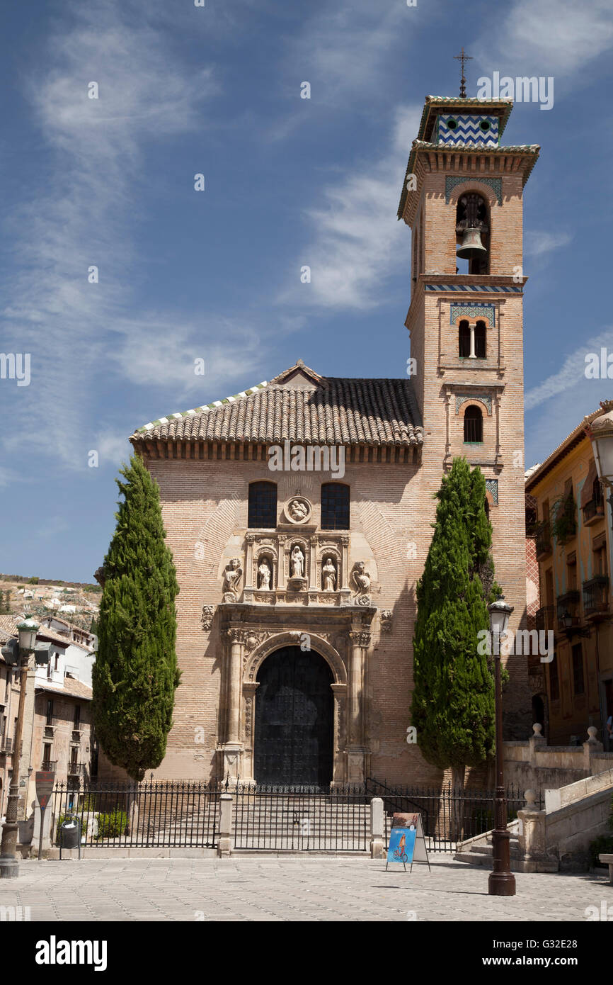 Iglesia de Santa Ana church, Granada, Andalusia, Spain, Europe, PublicGround Stock Photo