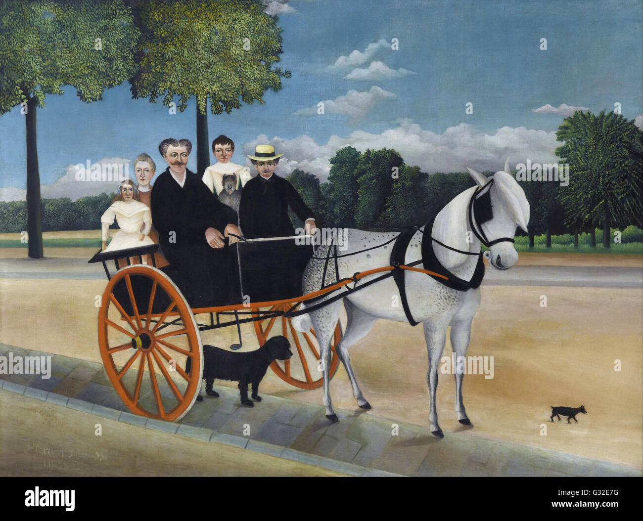 Carriole Et Cheval Le Jouet Français - Circa 1900 - À Restaurer