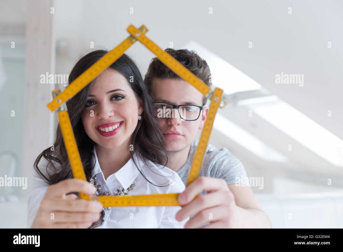 young couple happy in a new house Stock Photo - Alamy