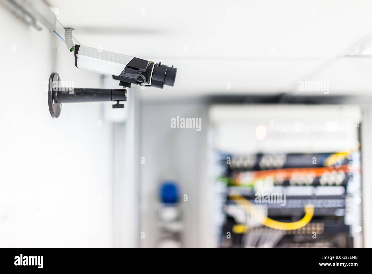 a cctv security surveillance camera in a server room Stock Photo Alamy