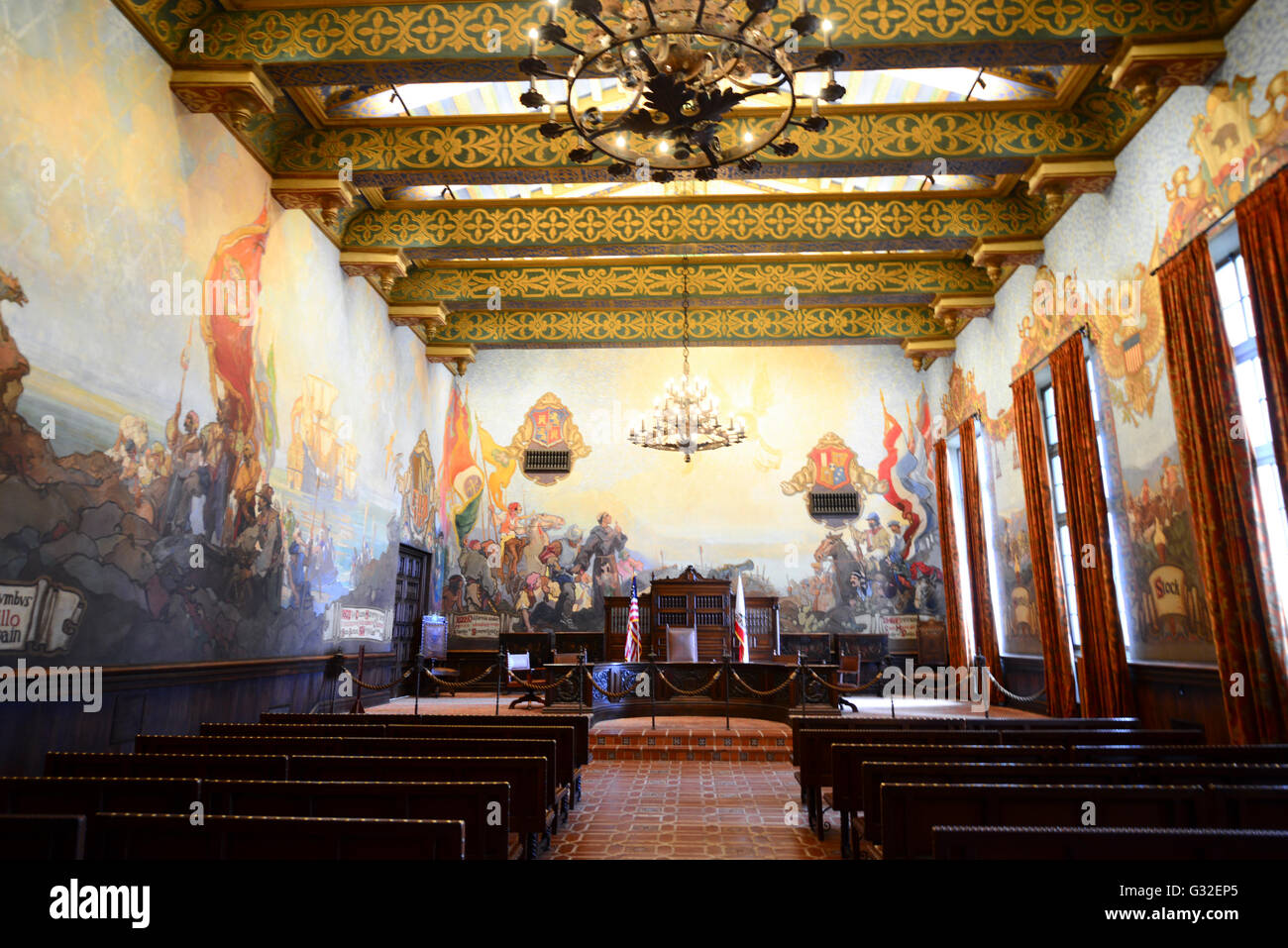 Mural Hall Room With Murals Depicting History Of Santa