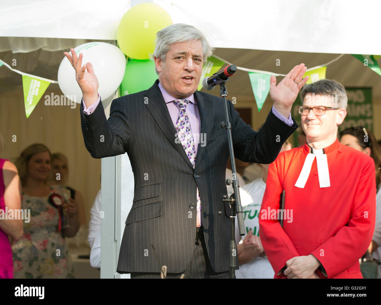 Speaker of the House of Commons John Bercow MP speaking during a Peers and MPs Parliamentary Tug