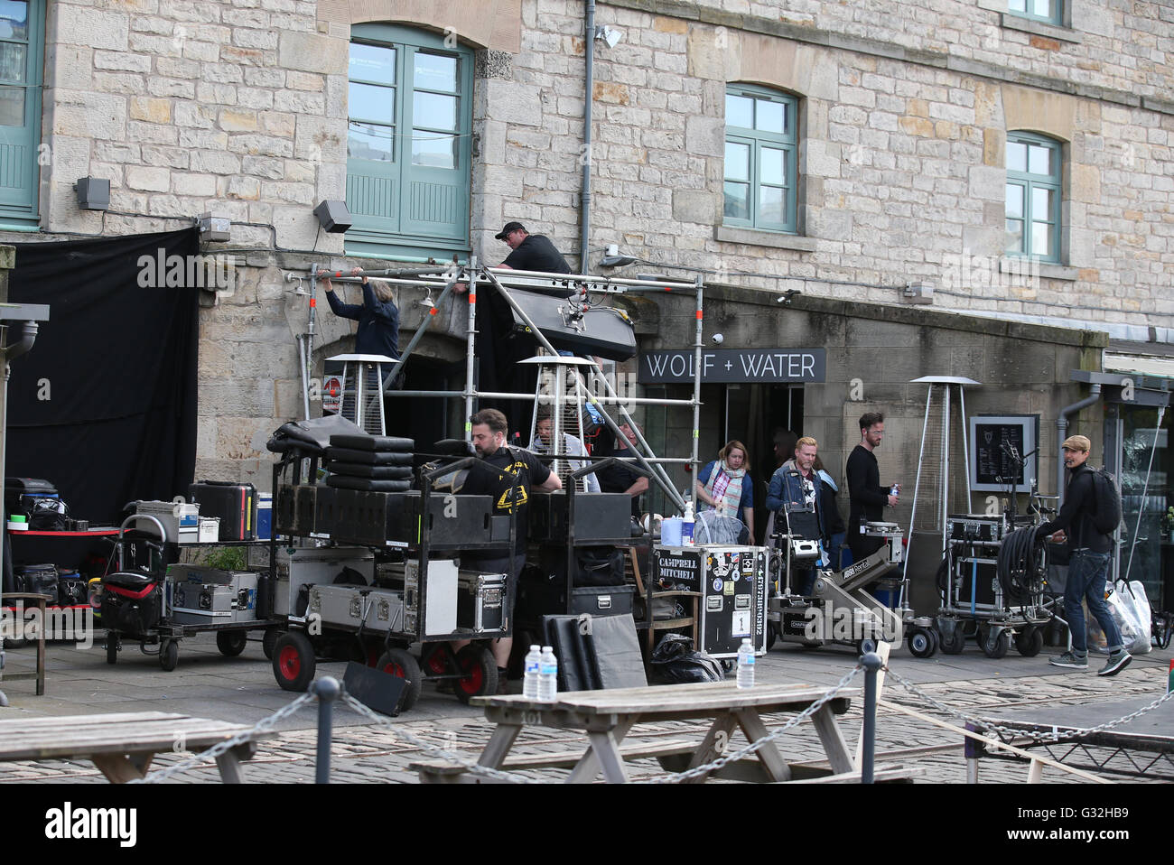 The set of the new film Trainspotting 2 which is being filmed in
