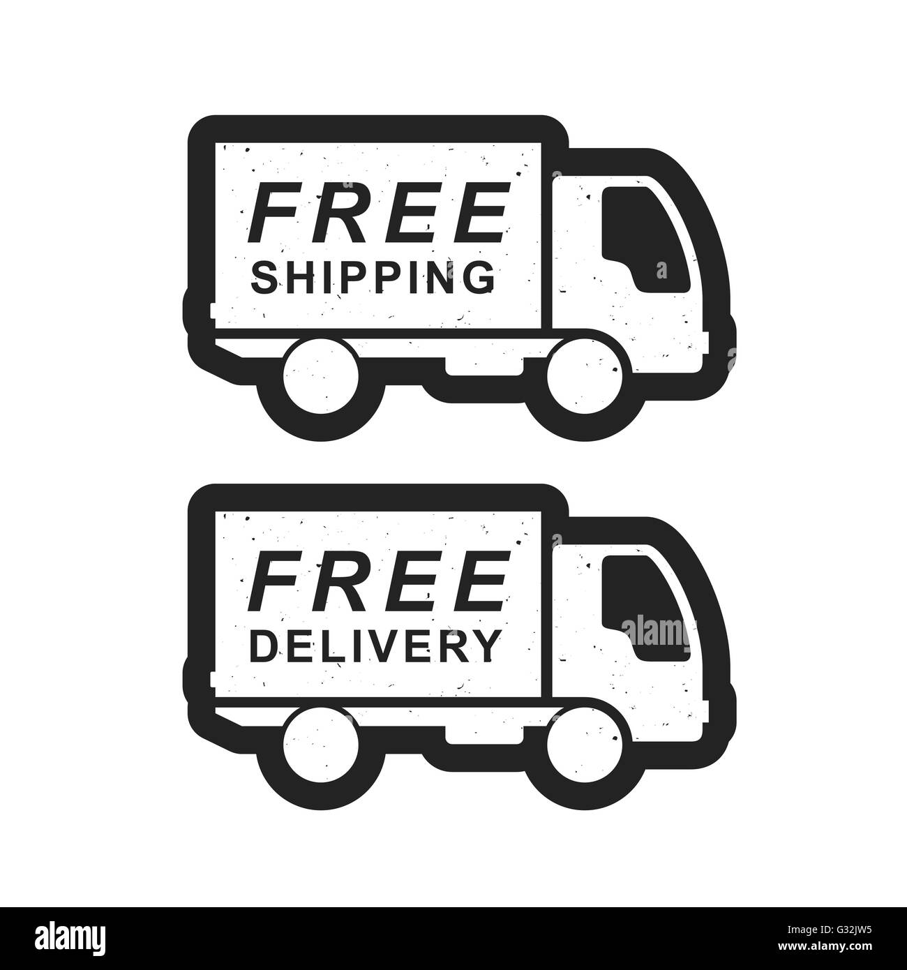 Delivery and shipping truck Stock Vector