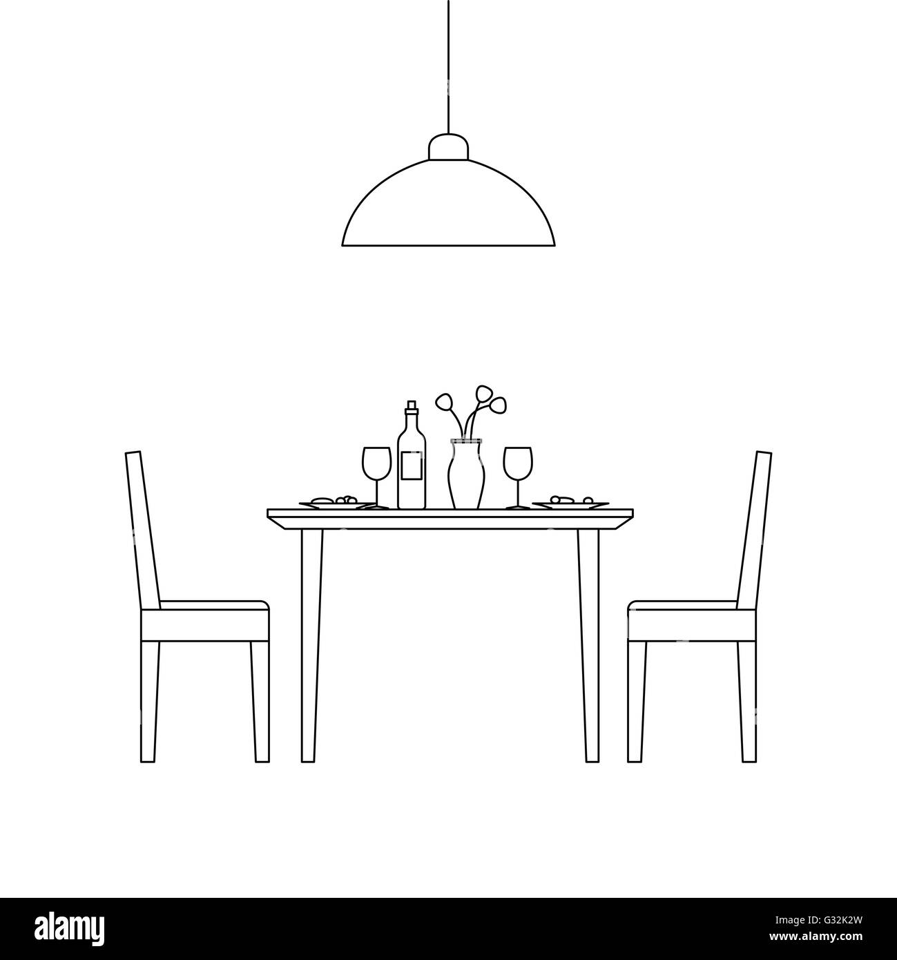Dining room interior Stock Vector Image & Art Alamy