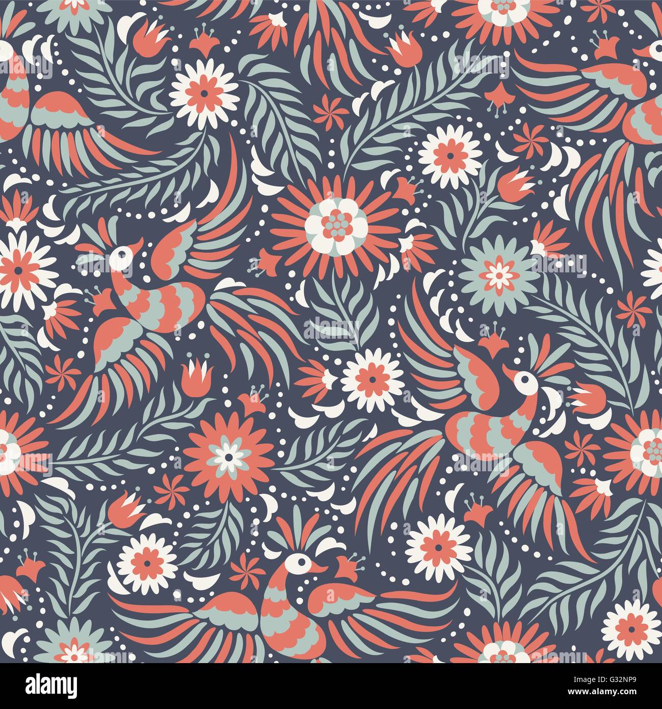 vector Mexican embroidery seamless pattern Stock Vector Image &amp; Art - Alamy