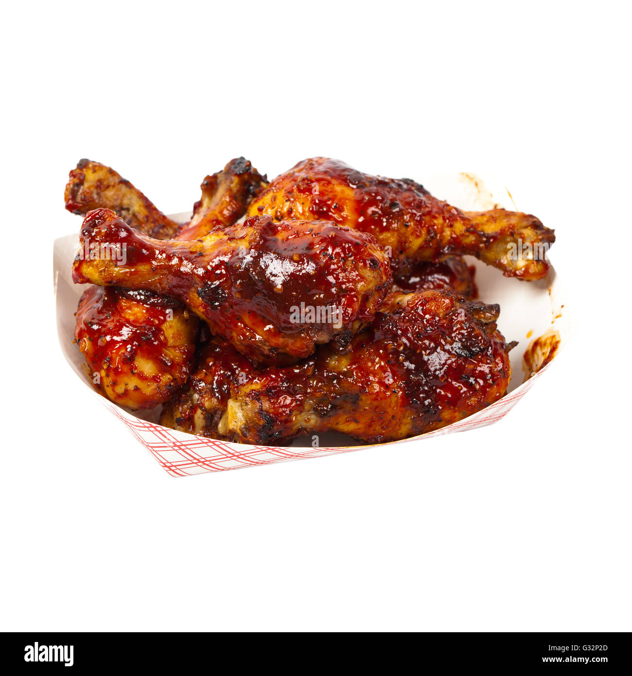 Chicken Drumsticks with Barbecue Sauce Stock Photo Alamy