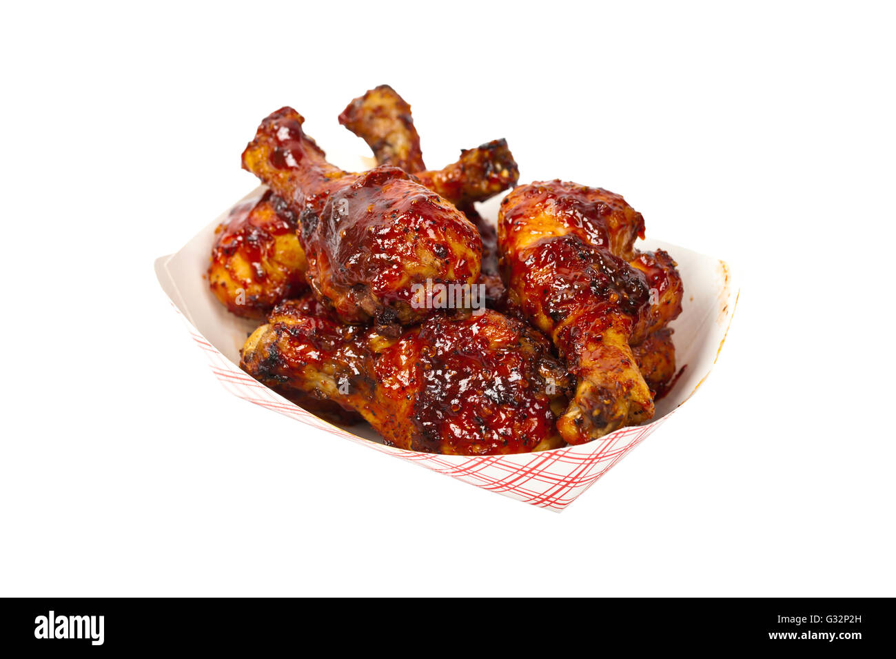 Chicken Drumsticks with Barbecue Sauce Stock Photo Alamy