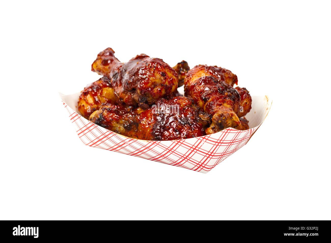 Chicken Drumsticks with Barbecue Sauce Stock Photo Alamy