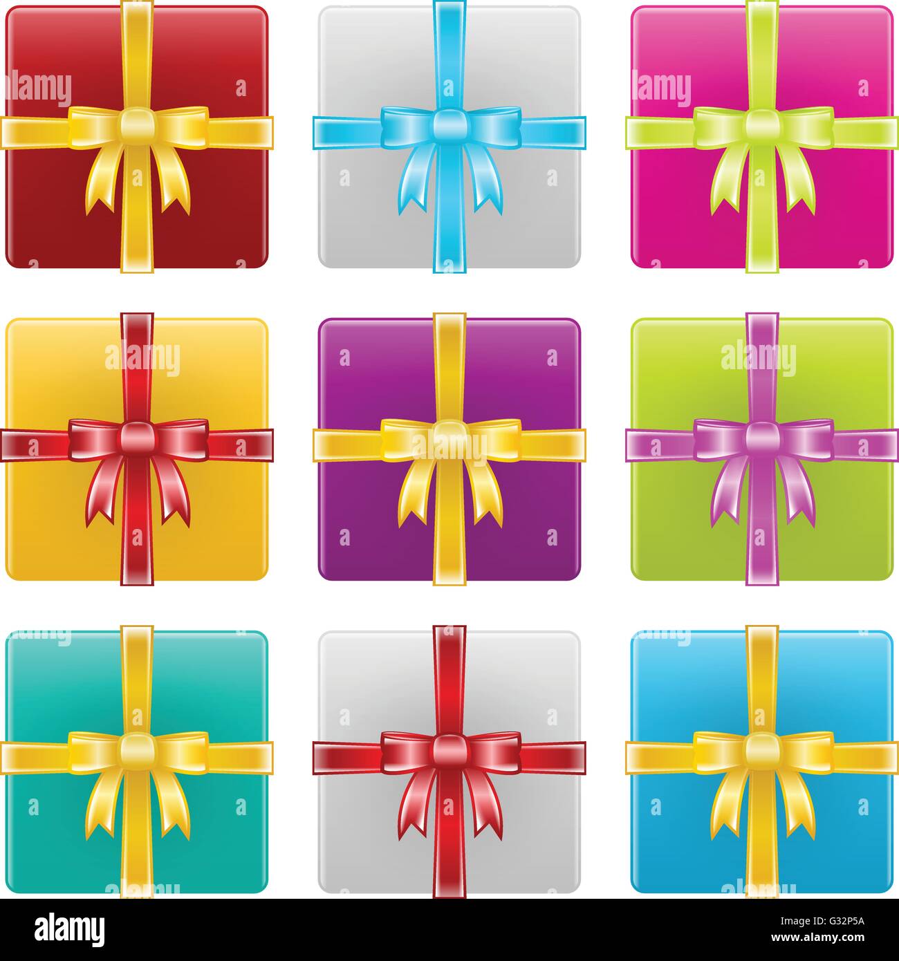 Gift Boxes, Ribbon, Celebration Stock Vector Image & Art Alamy