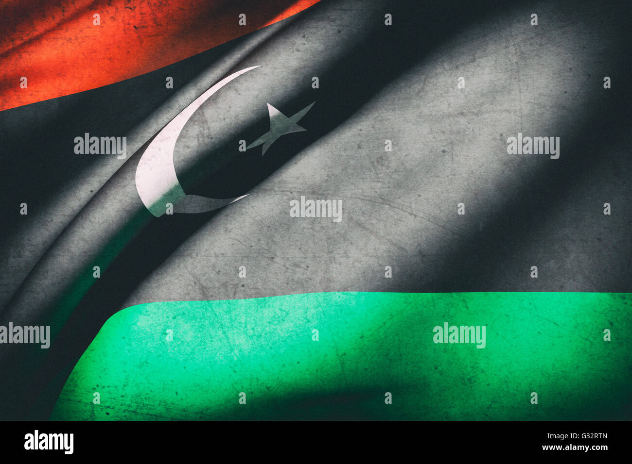 Libya flag 3d waving hi-res stock photography and images - Alamy