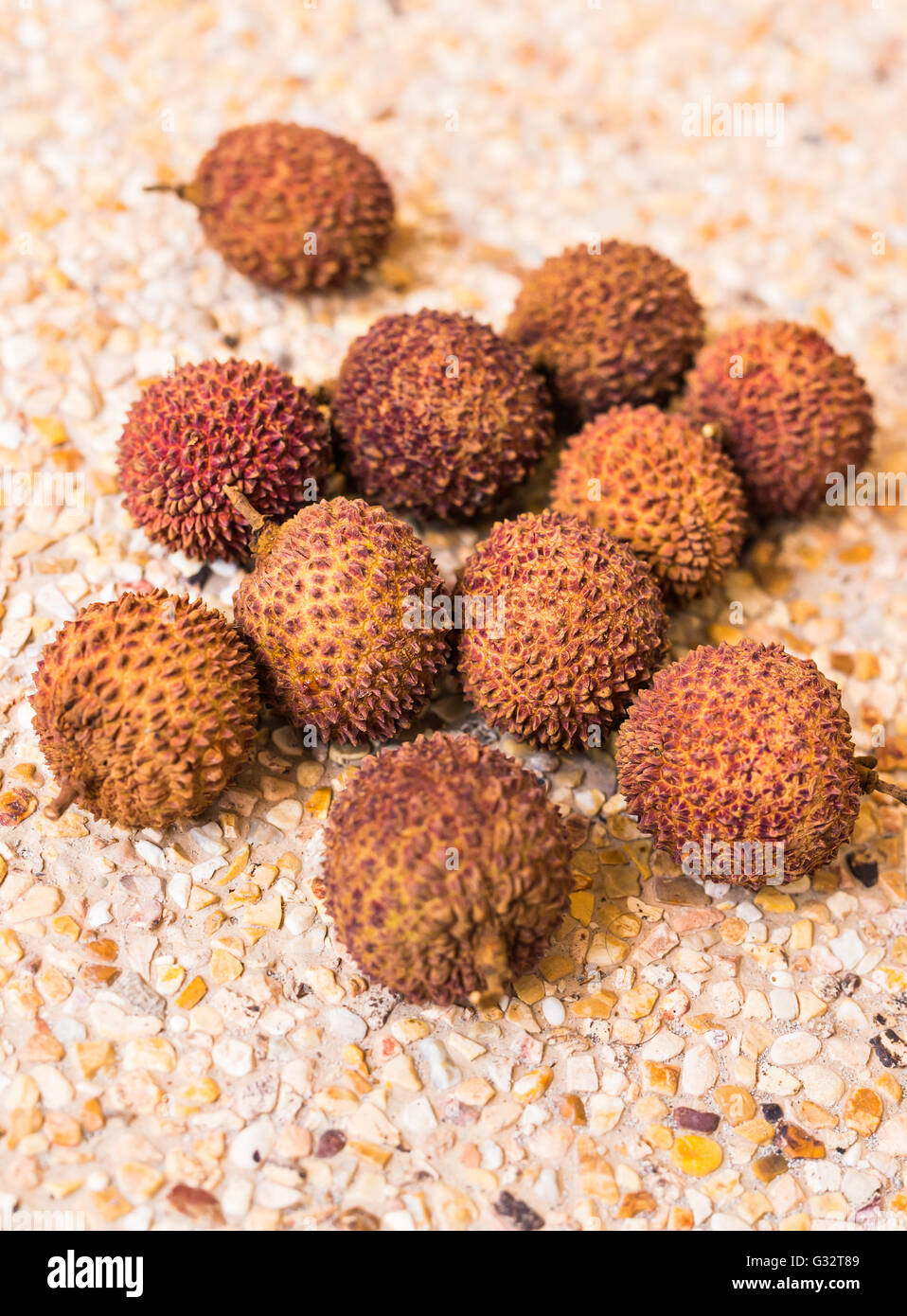 Fresh lychee, Fruits, diet, healthy food concept. Stock Photo
