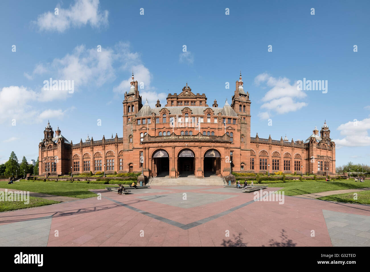 Exterior of Kelvingrove Art Gallery and Museum in Kelvingrove Park in west end of Glasgow, Scotland, united Kingdom Stock Photo