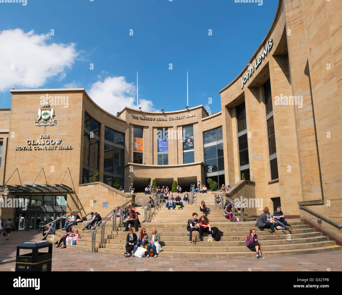 Entrance to the Glasgow Royal Concert Hall in Glasgow United Kingdom Stock Photo