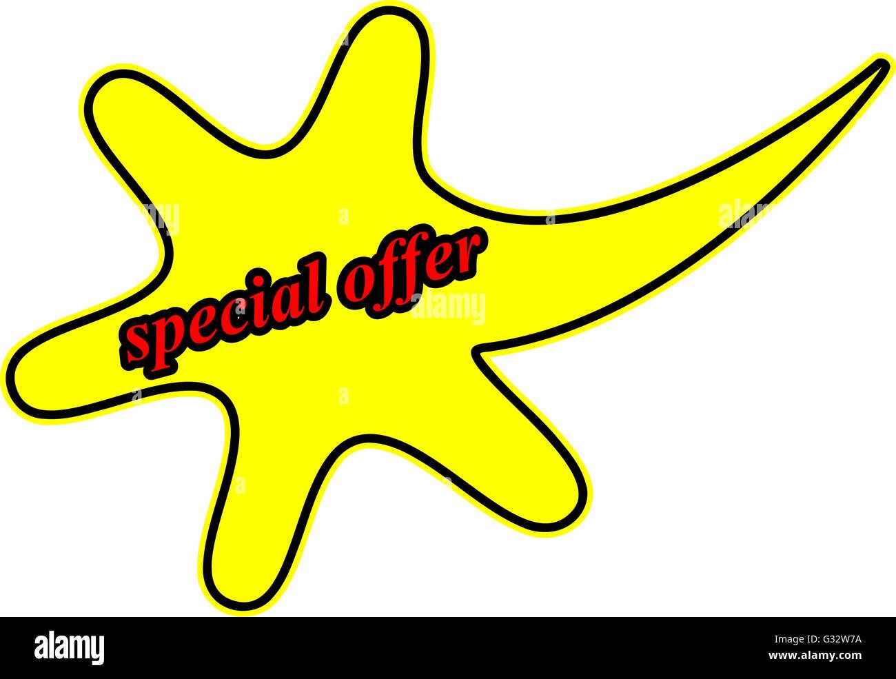 yellow sticker special offer ,yellow label special offer Stock Vector