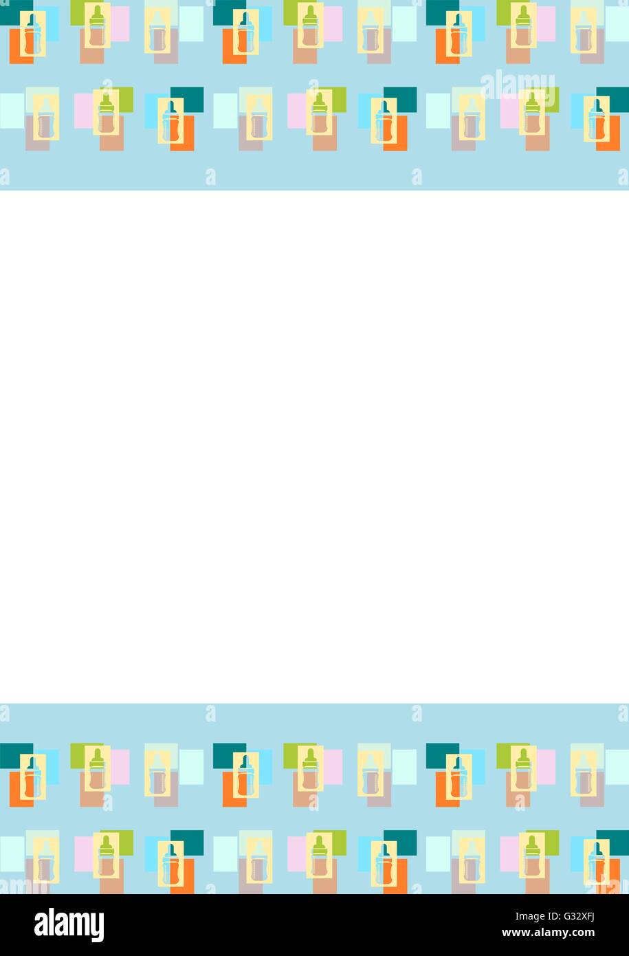 Baby bottles, template or background for infants or newborns Stock ...