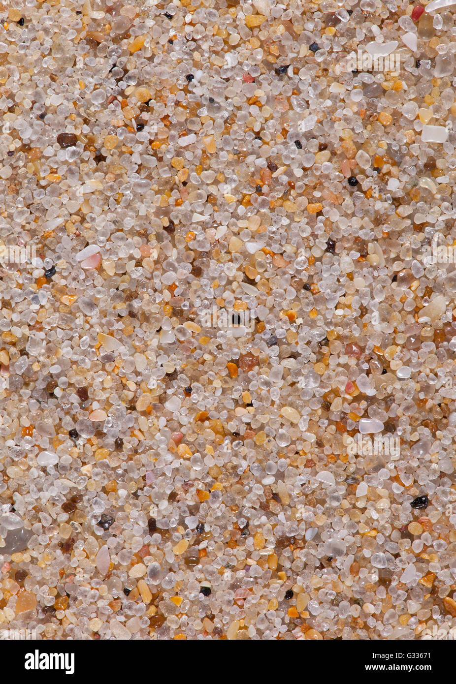 Sand sample from Santa Cruz, Madeira, Portugal Stock Photo