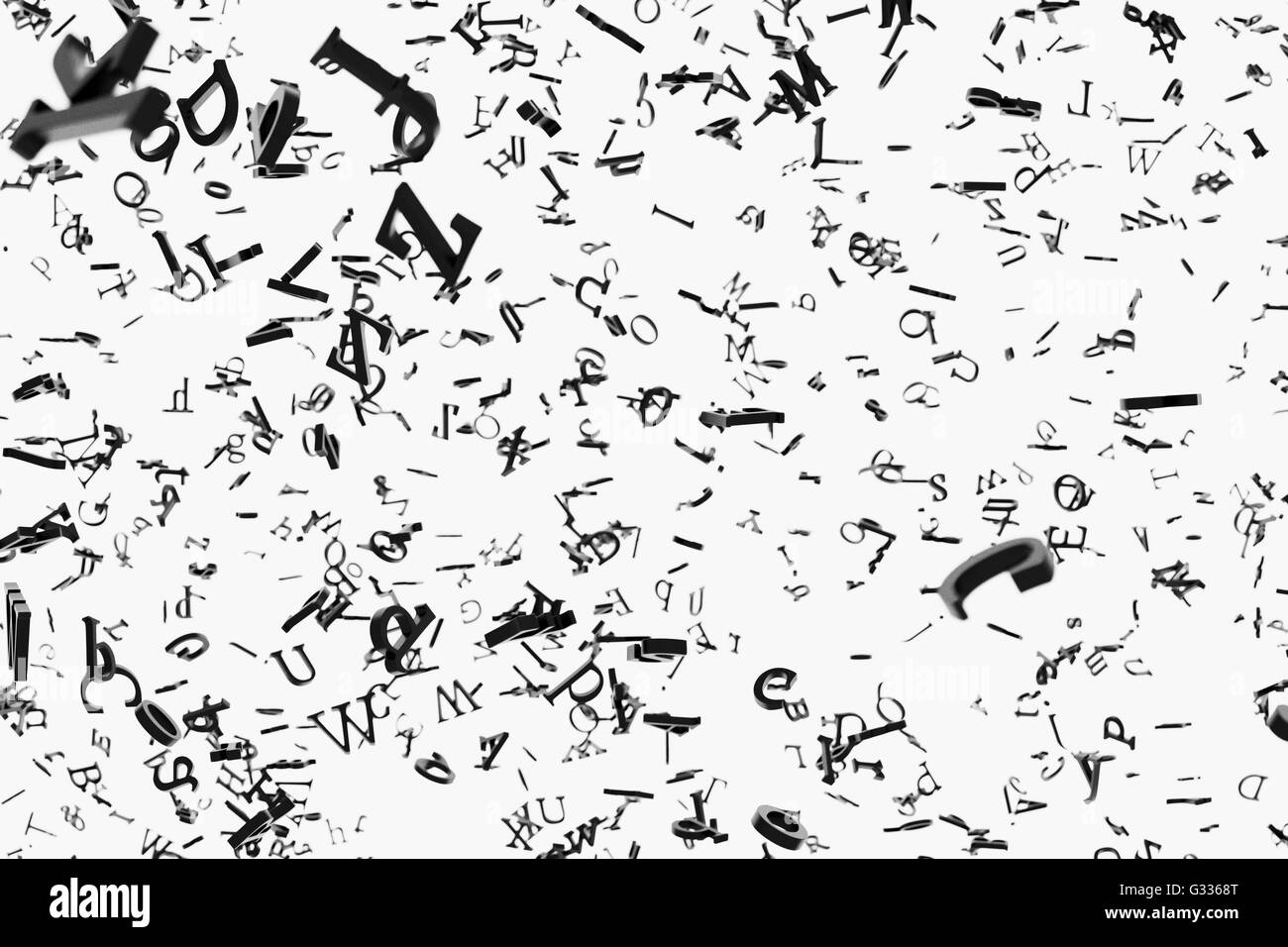 Book flying letters Black and White Stock Photos & Images Alamy