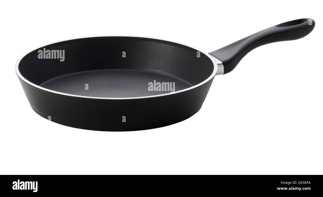 Black Teflon Skillet With Nonstick Coated Surface Isolated Stock Photo -  Download Image Now - iStock