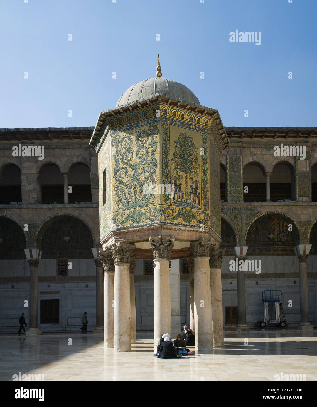 The Dome of the Treasury. Umayyad Mosque in Damascus Stock Photo