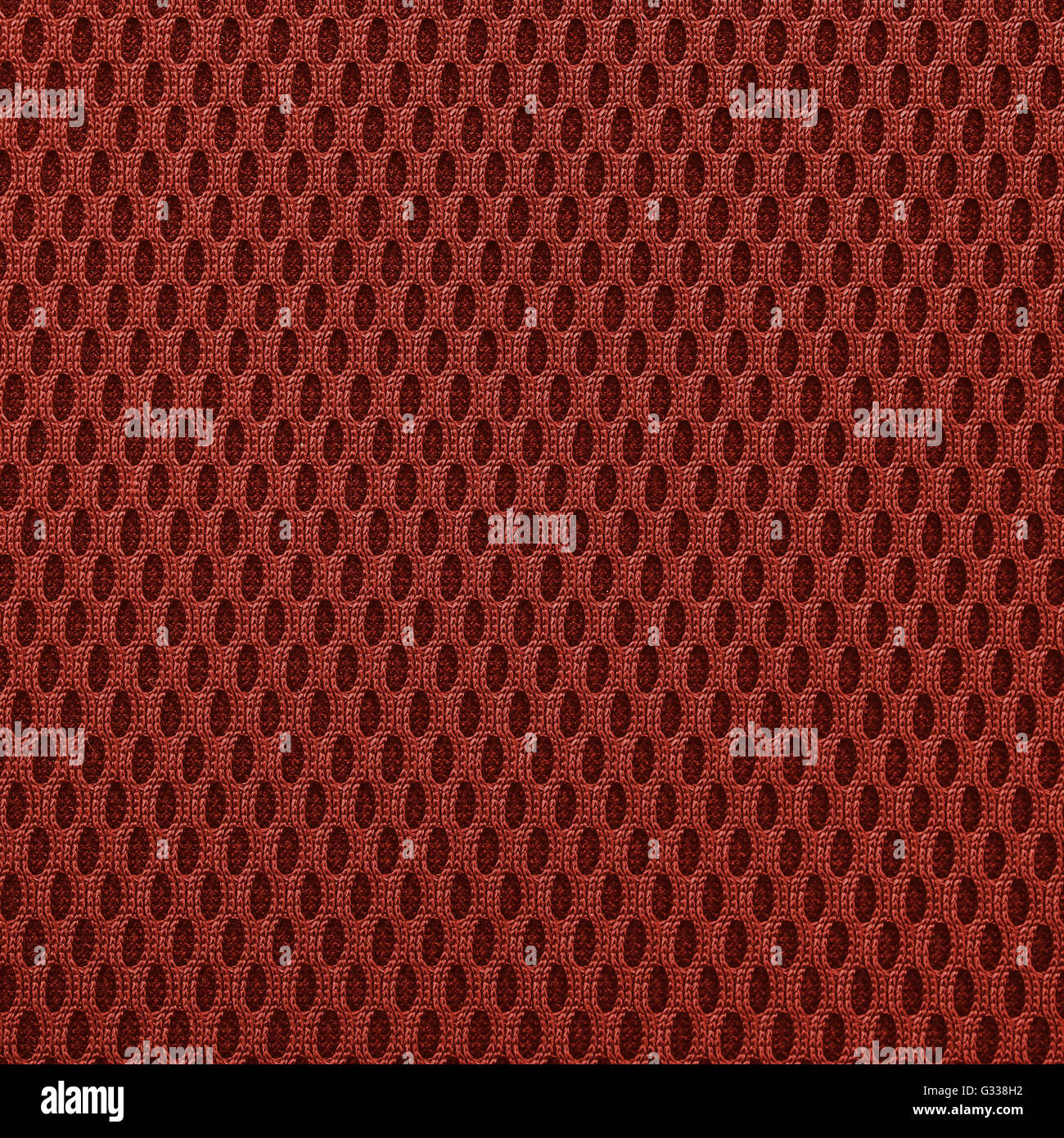 Tomato red multilayer fiber fabric texture. Close up, top view. Stock Photo