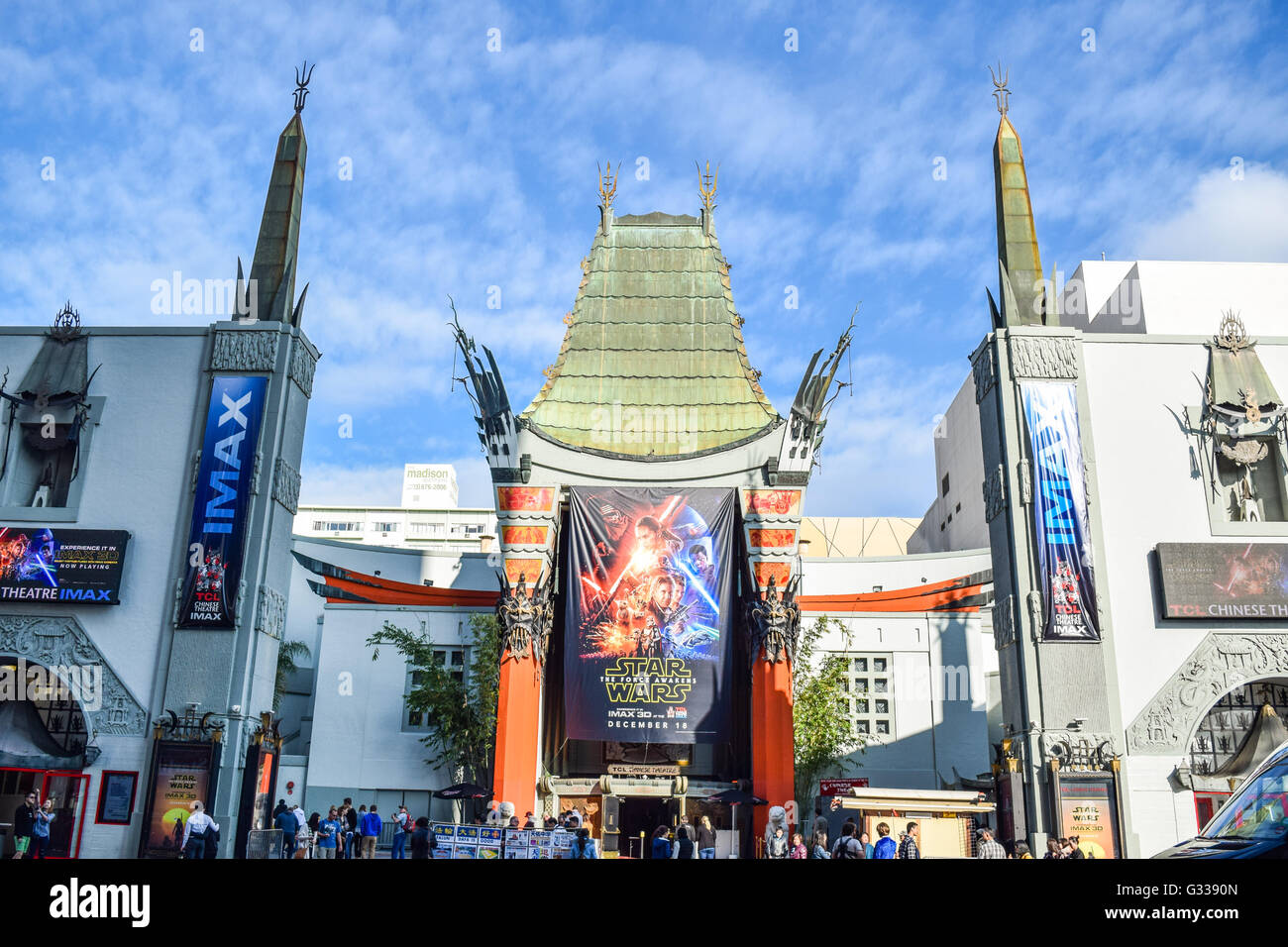 Grauman's, Chinese, Theater, on, Hollywood, Boulevard, america, american, angeles, avenue, blvd
