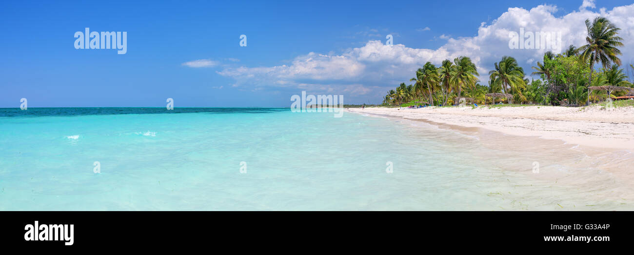 Panorama of the beach of Cayo Levisa island, Cuba Stock Photo