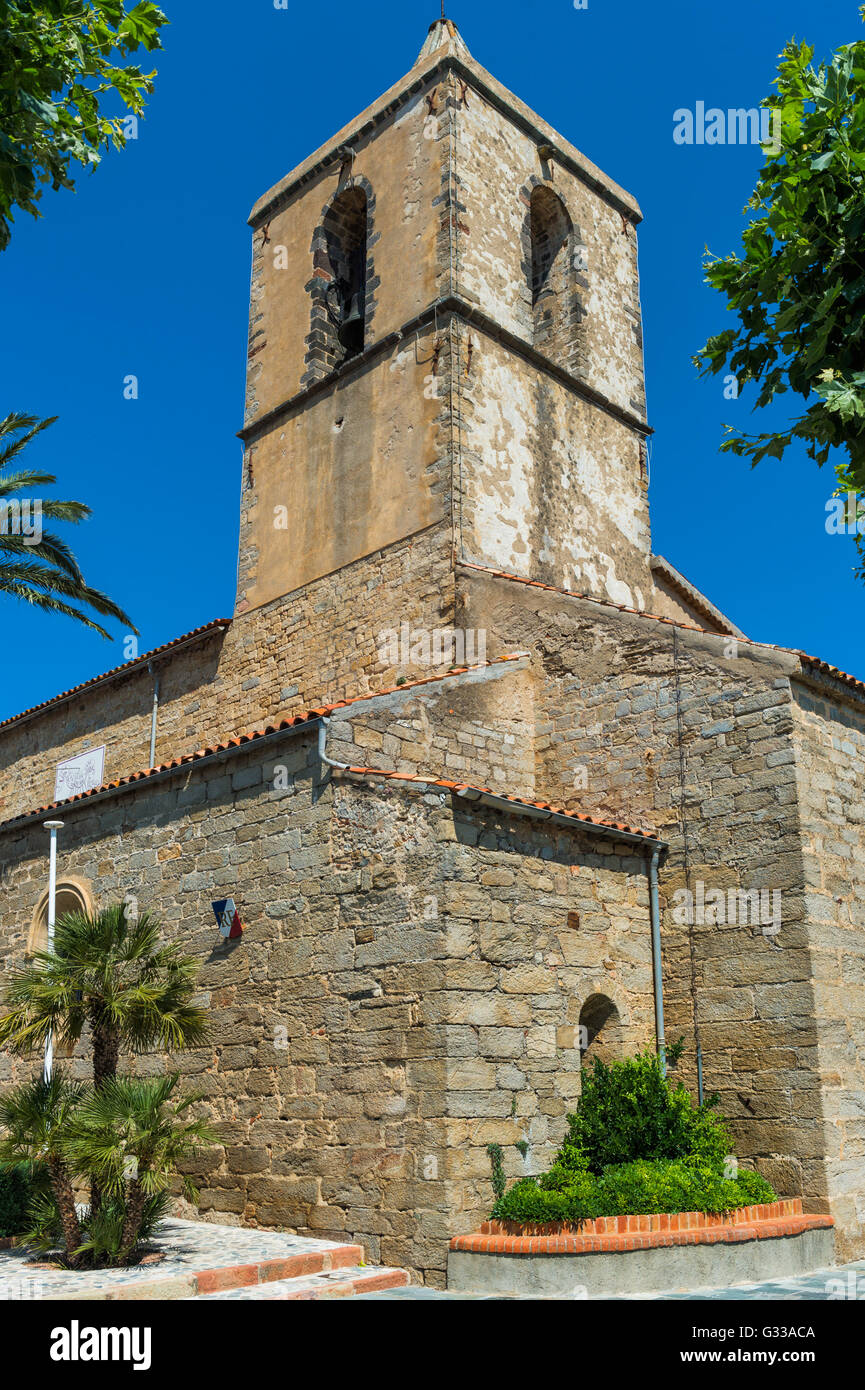 St. Michel Church, Grimaud Medieval village, Var, Provence Alpes Cote d’Azur region, France Stock Photo