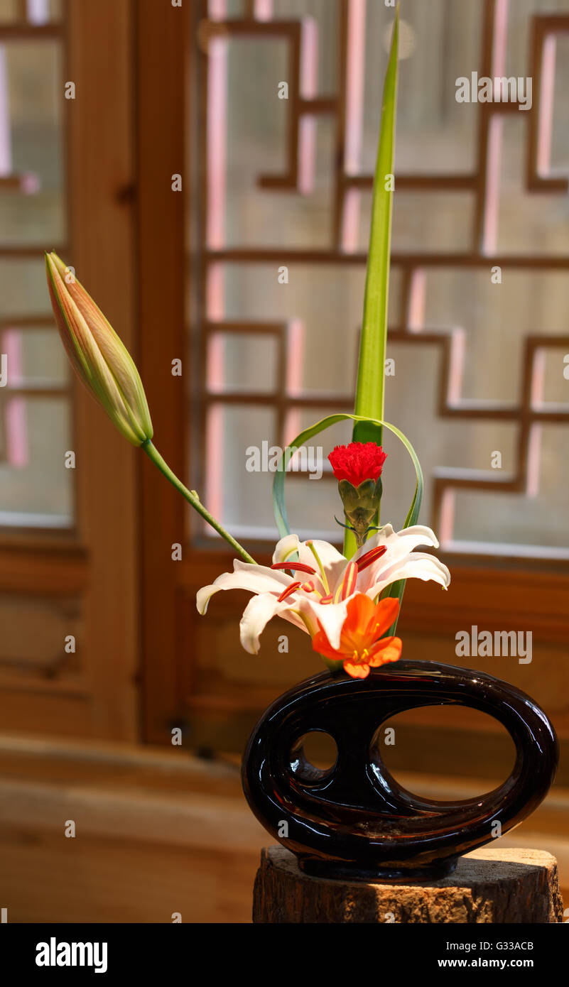 Zen flower art Stock Photo