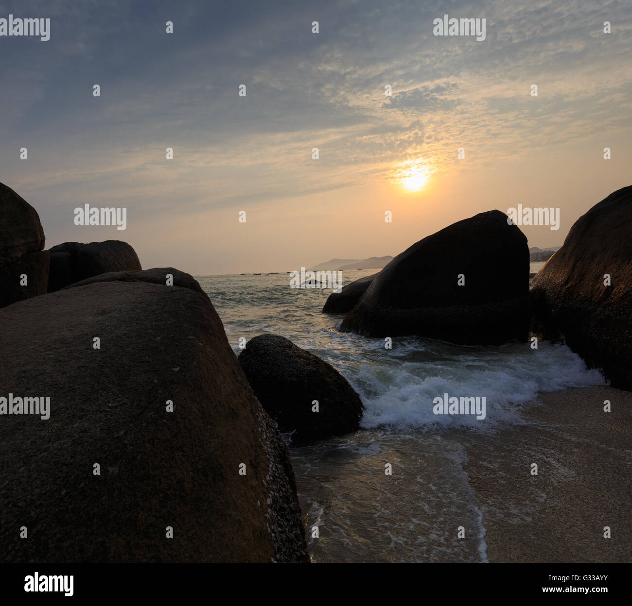 The sea and the beach scenery Stock Photo - Alamy