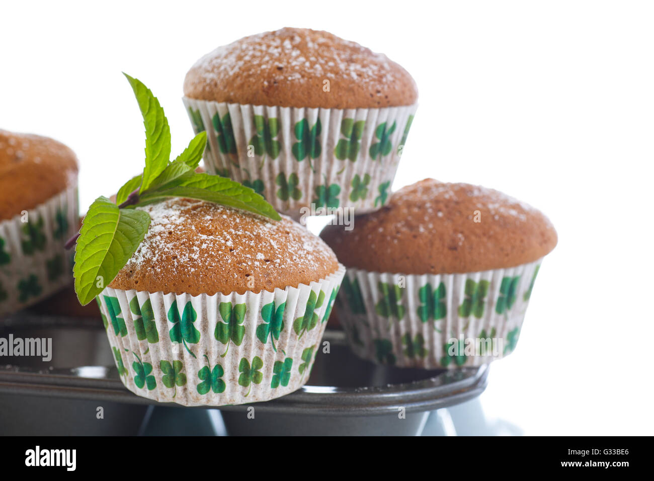 sweet baked muffins with jam inside Stock Photo Alamy