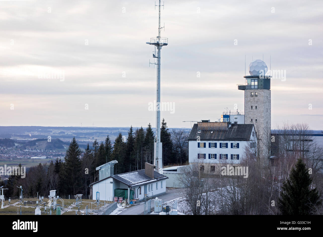 Meteorologisches Observatorium Hohenpeißenberg, Bavaria, Germany Stock Photo