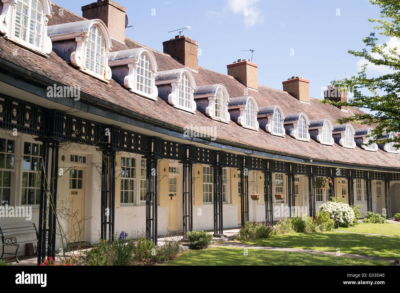 Houses 17-27, Lower Road, Port Sunlight , Merseyside, England, UK Stock Photo