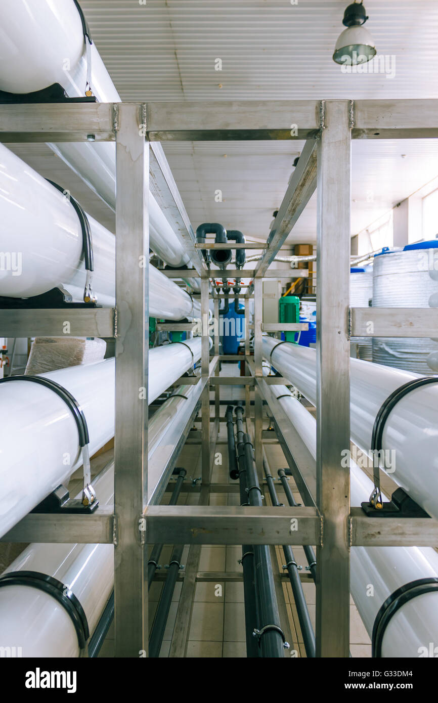 installation of industrial membrane devices water treatment based on