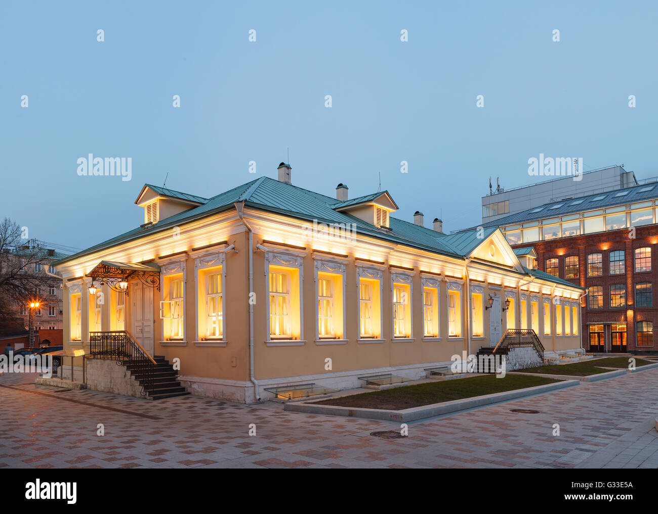 Luxury office building. Building in classical palladio style. Stock Photo