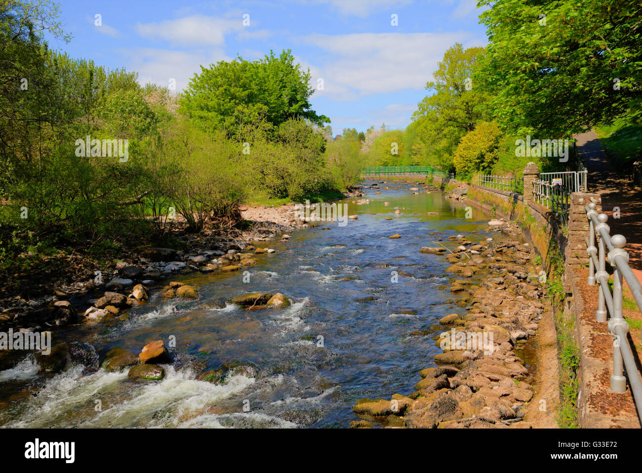 Dunblane Allan water river Scotland UK Stock Photo