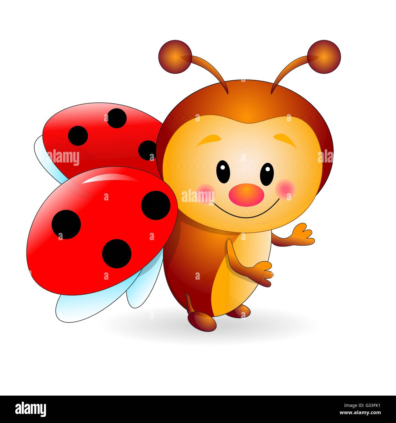 Cute ladybug Stock Vector Image & Art - Alamy