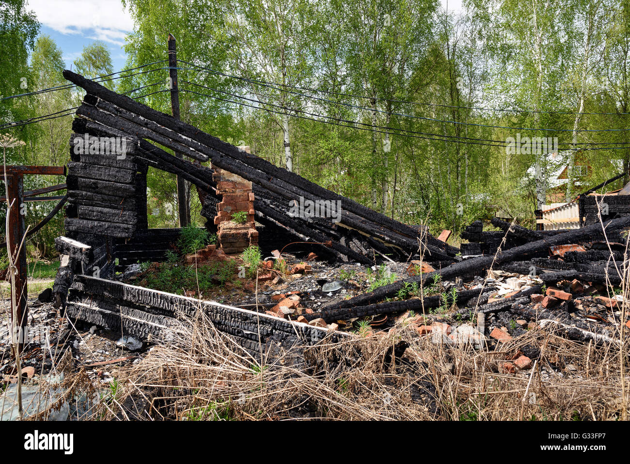Remains old destroyed house hi res stock photography and images Alamy